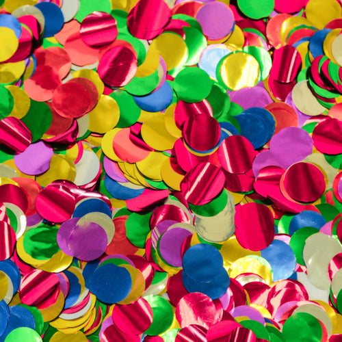 Mylar Circle Balloon Confetti 1kg (5 x 200g bags) - 13 Colour Choices